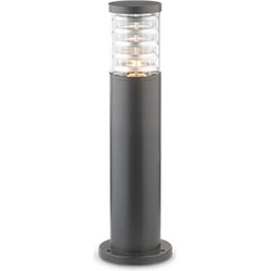 Moderne Grijs Aluminium Sokkellamp Tronco - Ideal Lux - E27 - Vloerlamp voor Buiten