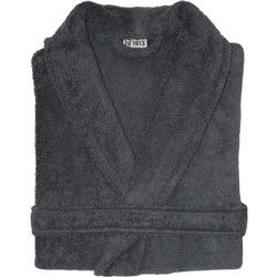 Twentse Damast Badjas Alexis Donkergrijs - S/M