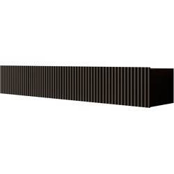 Meubella - TV-Meubel Pepinos - Mat zwart - 200 cm
