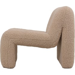 PTMD Fauteuil Oslo - 64x87x70 cm - Textiel - Beige
