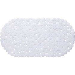 Witte anti-slip badmat 68 x 35 cm ovaal - Badmatjes