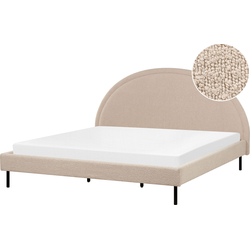 MARGUT - Bed - Beige - 180 x 200 cm - BouclÃ©