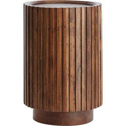 Bijzettafel Kiyose - Donkerbruin - Ø33cm