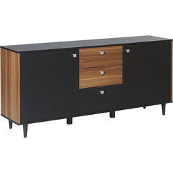 Beliani KURO - Sideboard-Zwart-Vezelplaat