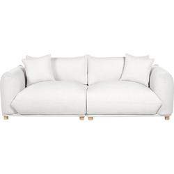 Beliani LUVOS - Driezitsbank-Wit-Polyester