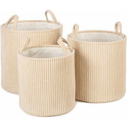 Ebby, witte mand set van 3