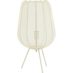 Light & Living - Tafellamp PLUMERIA - Ø34x60cm - Beige