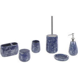 Beliani ANTUCO - Badkameraccessoire set-Blauw-Keramiek