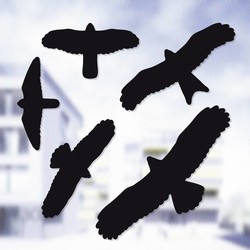 10x Vogelwering stickers voor binnen/buiten 30 x 30 cm - Vogelverjagers