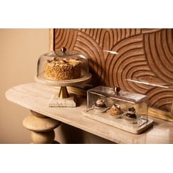 PTMD Opbergbox Lyron - 29x14x15 cm - Glas - Naturel