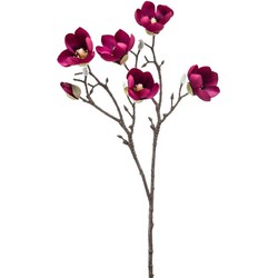 Emerald Kunstbloem Magnolia tak - 65 cm - kersen roze - Kunst zijdebloemen - Kunstbloemen