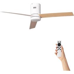 Plafondventilator Rafael met verlichting - Ø132cm - 6 snelheden- Afstandsbediening - Wit