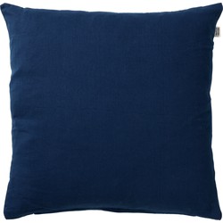 Dutch Decor JAMES - Kussenhoes 45x45 cm - duurzaam katoen - effen kleur - Insignia Blue - donkerblauw - Dutch Decor