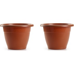 4x stuks bloempotten terra cotta rond diameter 22 cm - Plantenpotten