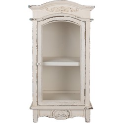 Clayre & Eef Wandkast  45x30x88 cm Wit Houtproduct