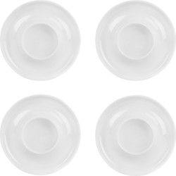 Krumble Eierdop rond - keramiek - Wit - Set van 4