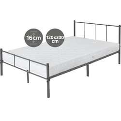 ML-Design metalen bed zwart, 200x120 cm, gemaakt van stalen frame