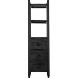 Benoa Britt 3 Drawer Bookshelf Black 55 cm