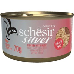 Schesir silver kat kip&eend bouillon 70gr