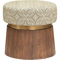 Tower living Ossana hocker - fabric Cincinnati 18 -  round 50x50x50