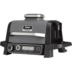 Elektrische barbecue en rookoven van NINJA - Houtskool - OG701EU - Grill, rookoven & airfryer - Antiaanbaklaag - Grijs en zwart