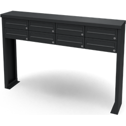 Multibox brievenbus 4 breed 2 hoog zwart