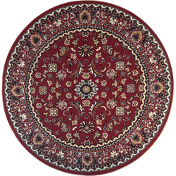 Klassiek Rood Oosters Rond Vloerkleed – Nain Collectie - Traditioneel Vintage Tapijt- 300 CM ROND
