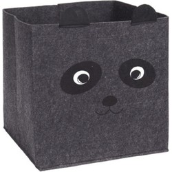 Opbergmand/kastmand vilt kinderkamer - dieren thema panda - 32 cm - Opbergmanden