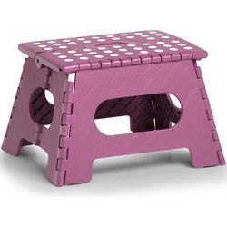 Opstapkrukje/Opstapje - opvouwbaar - roze - 35 x 22 cm - Huishoudkrukjes