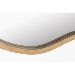 Housecraft Living Zem Spiegel/ Wandspiegel Organisch Bamboehout 60x55 cm