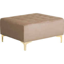 Beliani ABERDEEN - Ottomaan-Beige-Fluweel