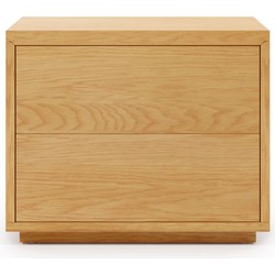 Kave Home - Abilen eiken fineer nachtkastje 53 x 44 cm FSC 100%