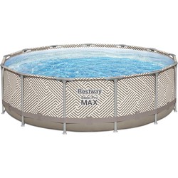 Bestway frame zwembad steel pro max set rond 396 cm met zonnescherm