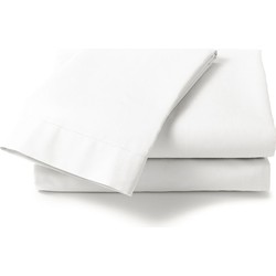 Yellow Laken Percale sheet Optic White 160 x 290 cm