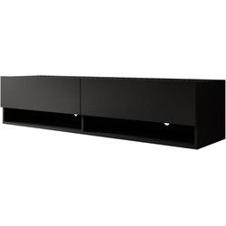 Meubella - TV-Meubel Asino - Mat Zwart  - 140 cm