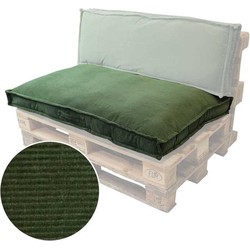 Unique Living Palletkussen Zitkussen Ribcord Pesto Groen - 120 x 80 cm