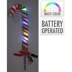 Zuurstok met led 13x53 cm multi kerstversiering