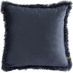 PTMD Nous Sierkussen - 45x3x45 cm - Fluweel - Blauw