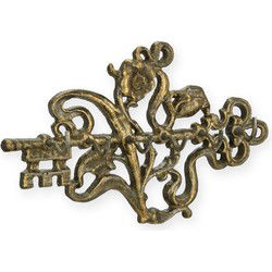 A PAIR OF CAST IRON KEY-HANGERS