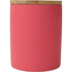 Present Time Pt, Voorraadpot Silk neon pink large - Keramiek - Roze - Time - | HomeDeco.nl