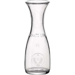 2x Water karaffen van glas 250 ml - Karaffen