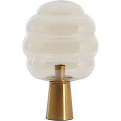 Light and Living tafellamp  - goud - glas - 1879483