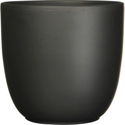 2 stuks - Bloempot Pot rond es/13 tusca 14 x 14.5 cm zwart mat Mica