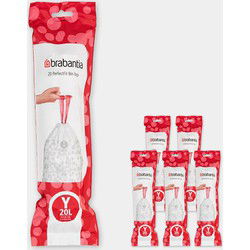 PerfectFit Afvalzak, code Y, 20 liter, 120 stuks, set van 6 rollen - White