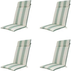 Madison -  Tuinstoelkussen Hoge Rug Banda kaki - Ca. 120x50 cm - Set van 4