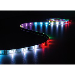 KIT MET DIGITAAL GEANIMEERDE LED-STRIP, CONTROLLER EN VOEDING - RGB - 150 LEDs - 5 m - 12 VDC