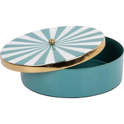 Woonaccessoire Candy Swirl Round Groot - Blauw - 20.5x20.5x7cm