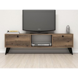 TV Meubel Serenat Walnoot Zwart Melamine 138x42,6x29,5 cm