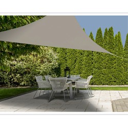 Pro Garden Schaduwdoek - Set van 2x stuks - driehoekig - zandkleurig - 300 cm - Schaduwdoeken