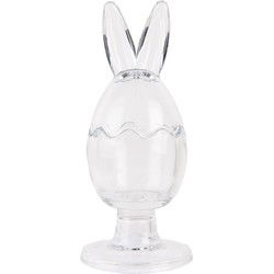 Clayre & Eef Glazen potje Ei Ø 9x22 cm Transparant Glas